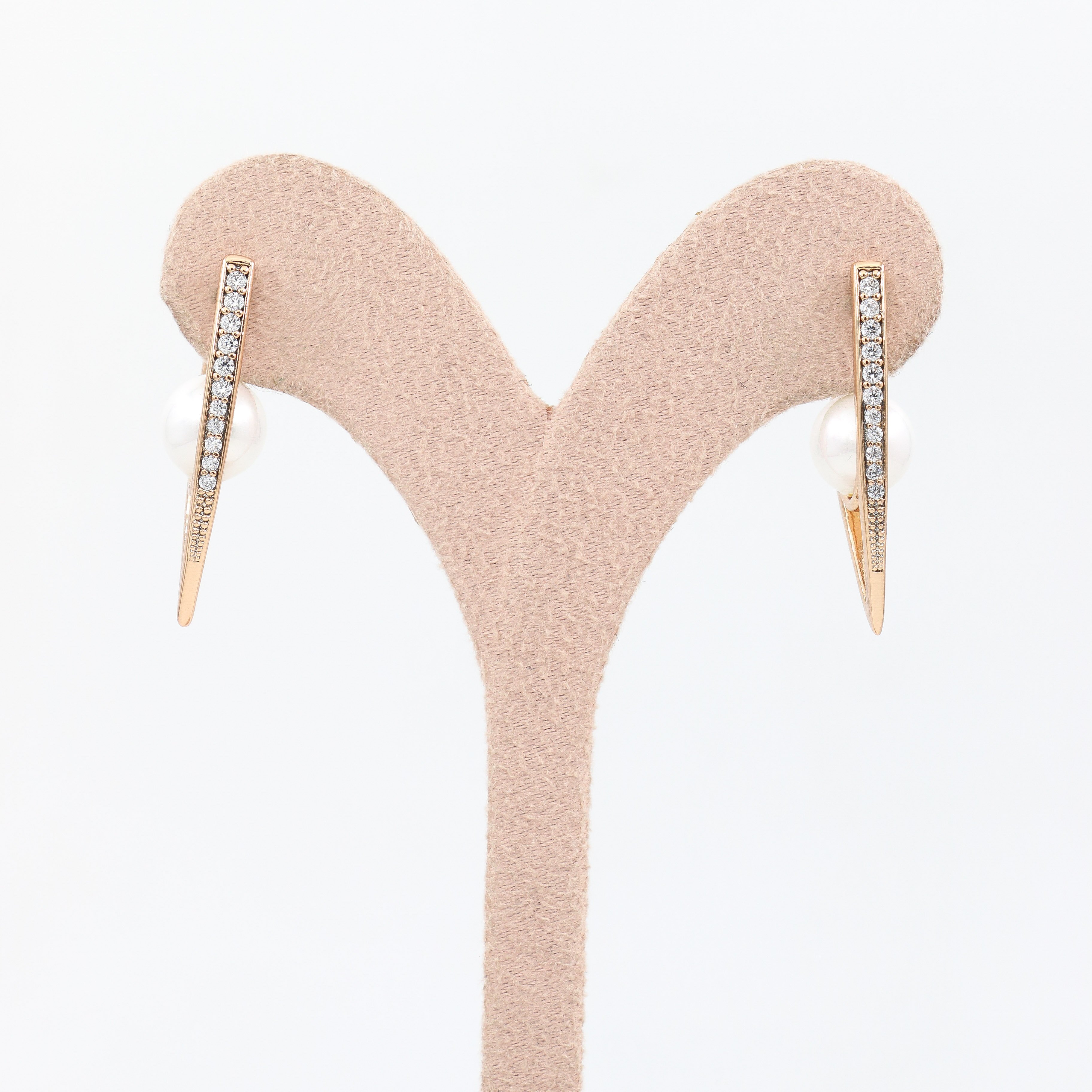 Nuce 18K Rose Gold Renk Küpe