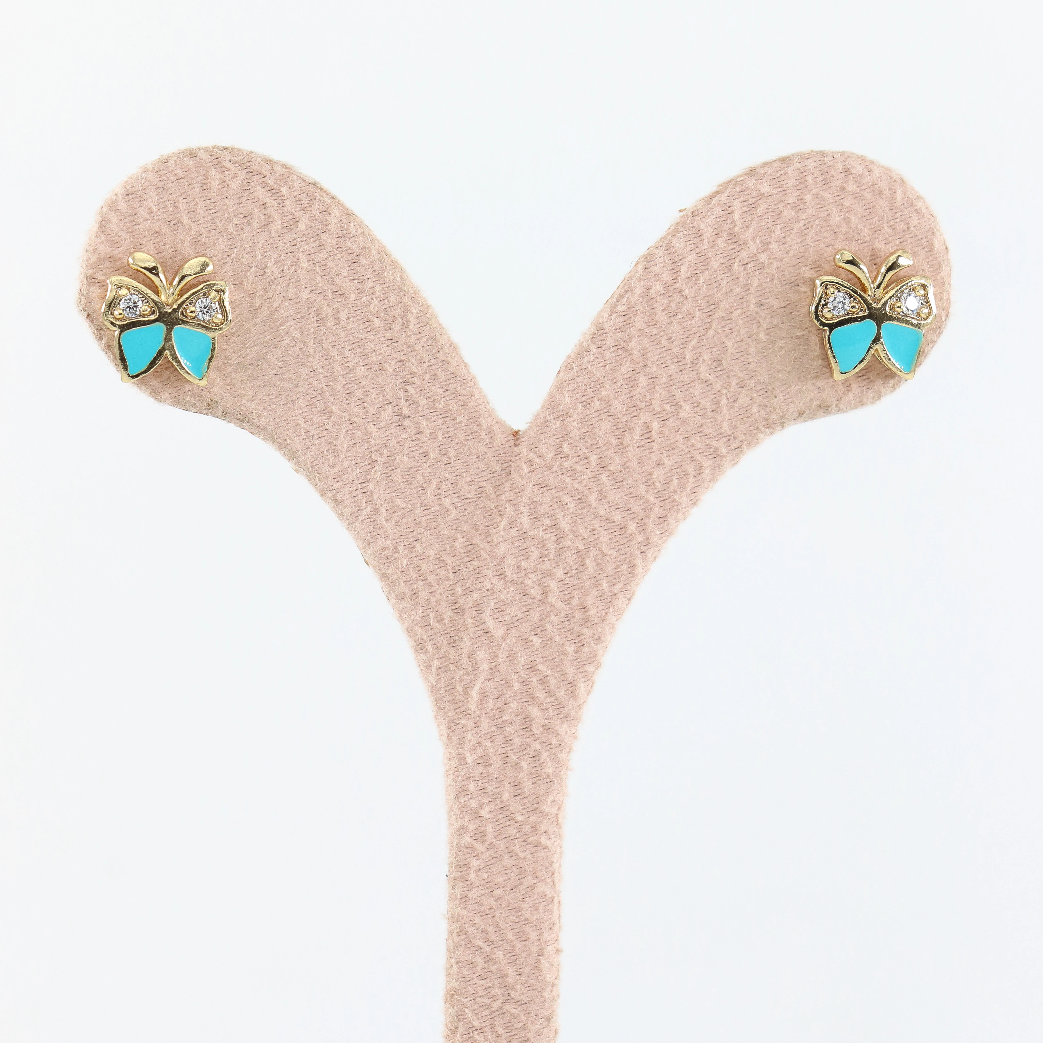 Butterfly 14 Ayar Renk Kadın Küpe