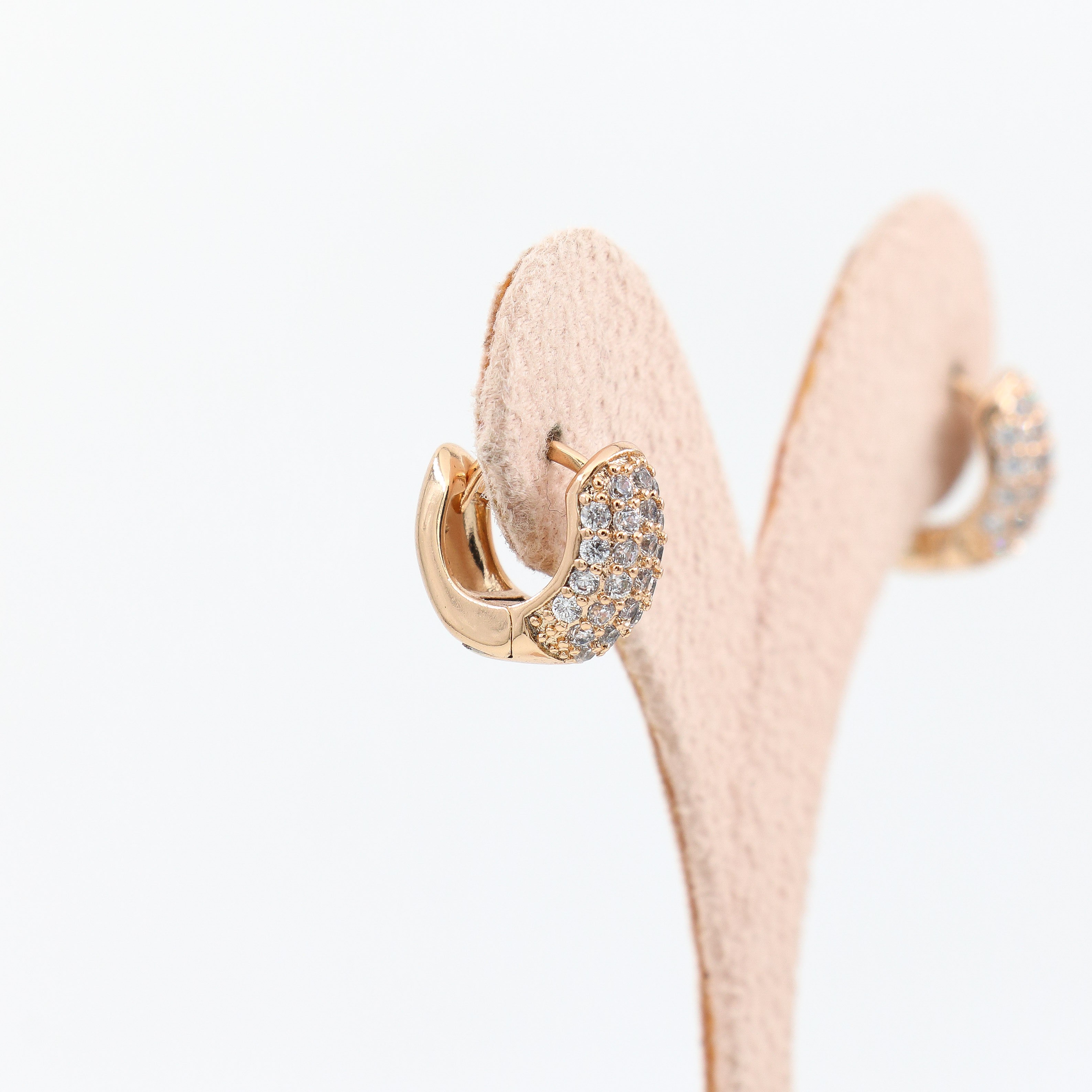Gent 18K Rose Gold Renk Küpe