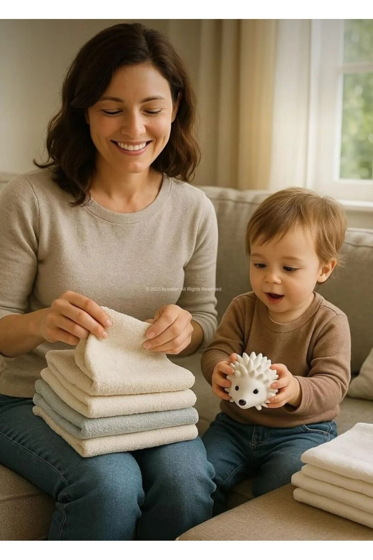 Kirpi Şekilli Çamaşır Kurutma Topu 2'li Set – Anti Statik ve Kırışıklık Önleyici