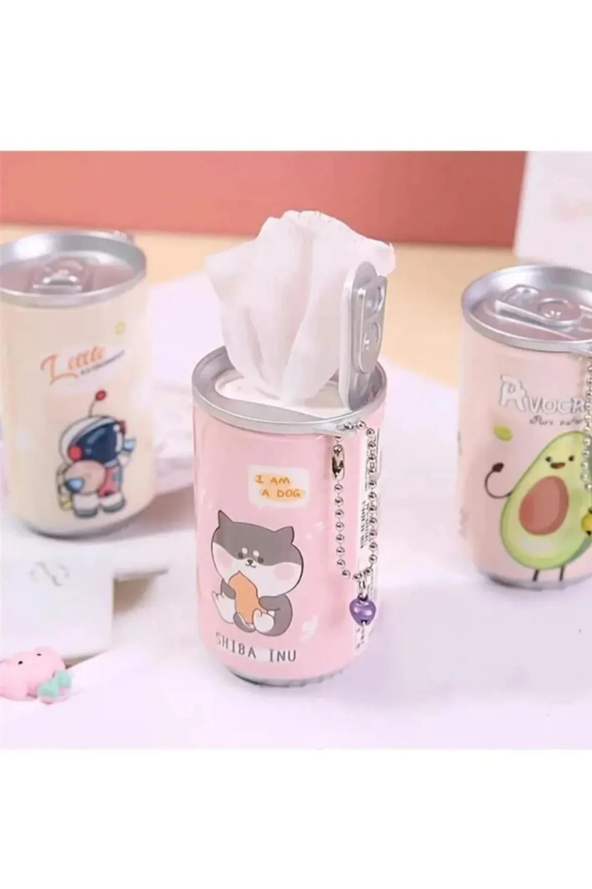 Islak Mendil Kutusu Sevimli Figürlü Kutu Kola Şekilli Anahtarlıklı Mendil Kutusu 30Lu Islak Mendil