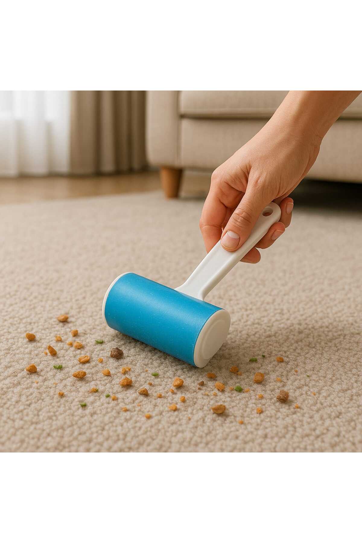 Tüy Toz Toplama Rulosu Yıkanabilir Elbise Halı Koltuk Kedi Köpek Hayvan Tüyü Temizleme Aparatı