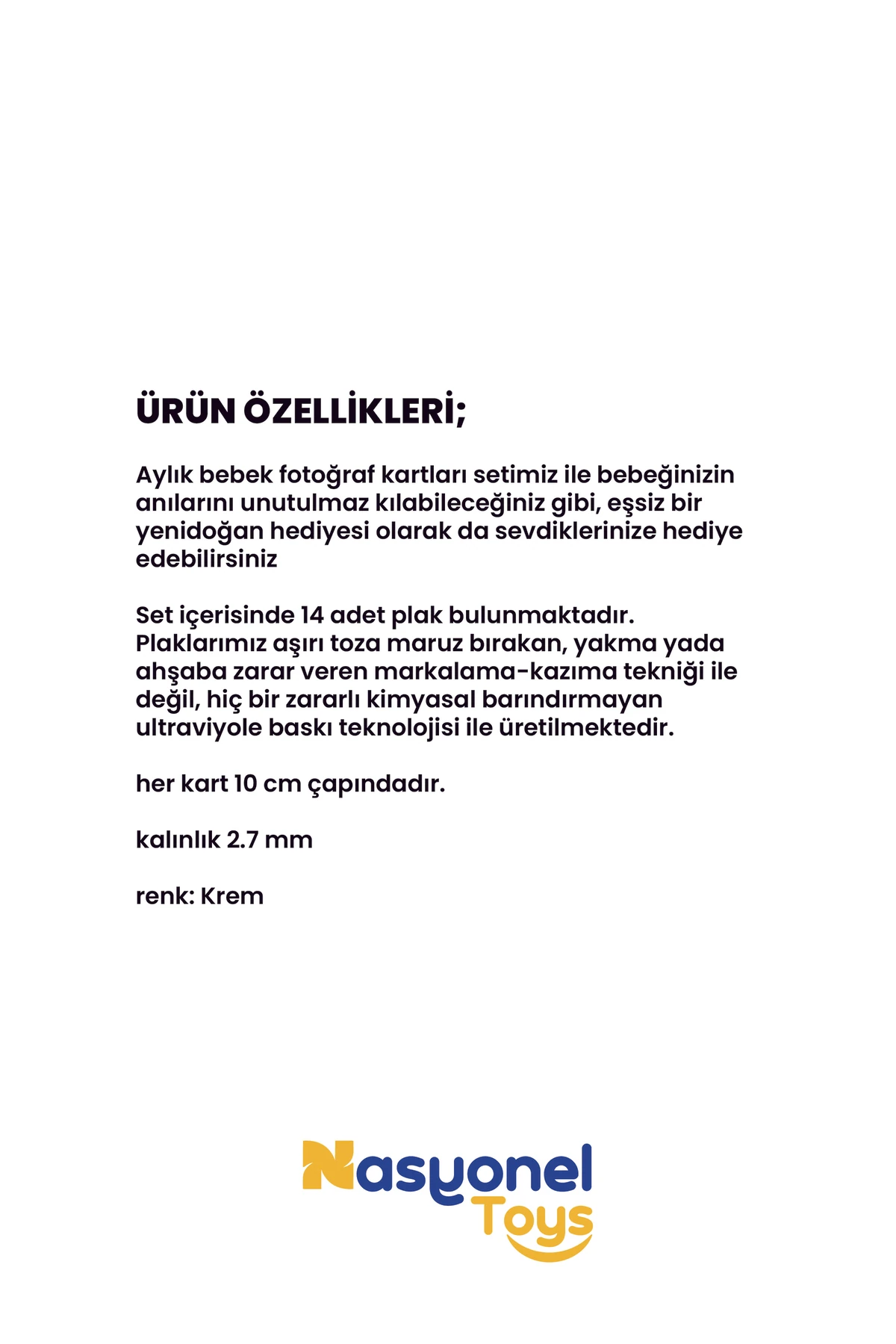 - Ahşap Türkçe Aylık Plak Seti – Bebek Fotoğraf Çekim Aksesuarı