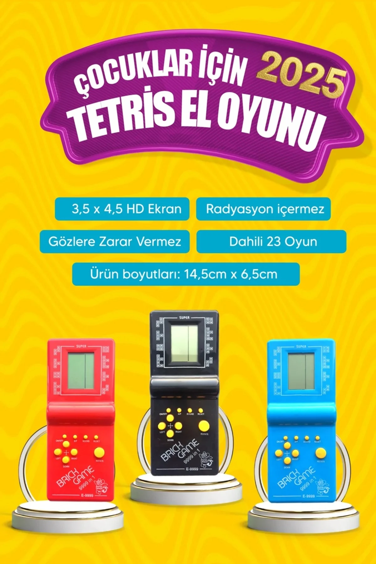 Tetris Nostaljik Oyuncak Atari Pilli Mia Tetris El Atarisi Unutulmayan Tetris Oyun Karışık Renk