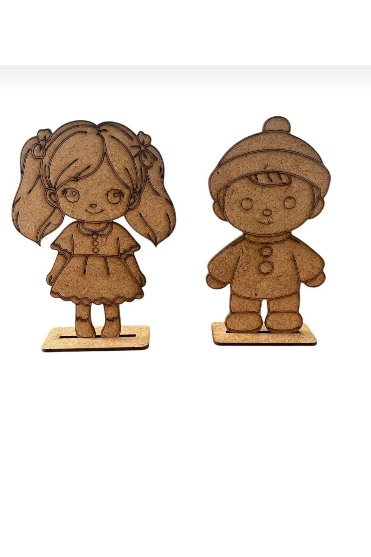 1 Erkek Ve 1 Kız Ahşap Boyama Ahşap Oyuncak Aktivite Karne Hediyesi