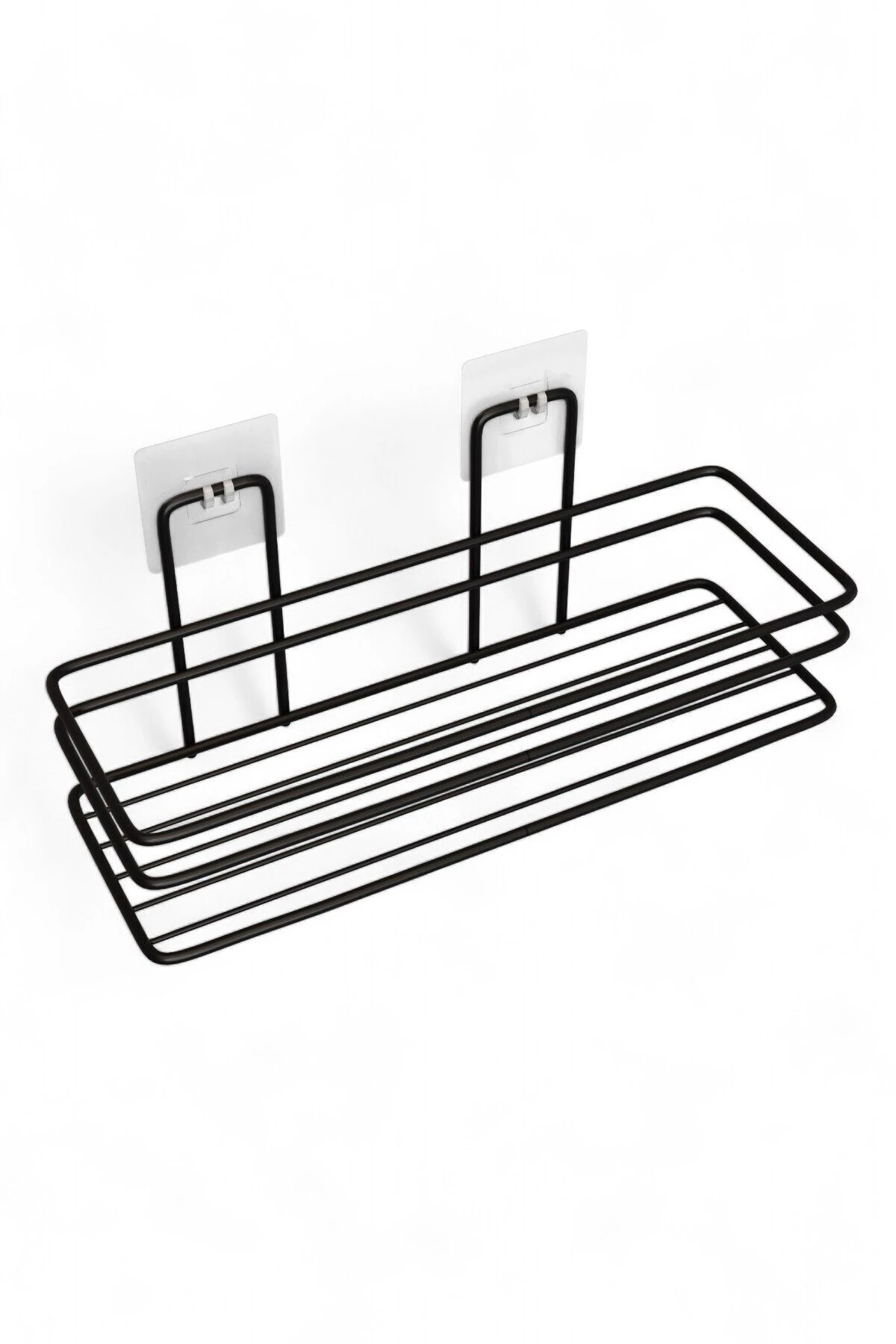 2'li Set, Pratik Ve Şık Yapışkanlı Banyo Şampuanlık Ile Banyonuzda Yer Açın