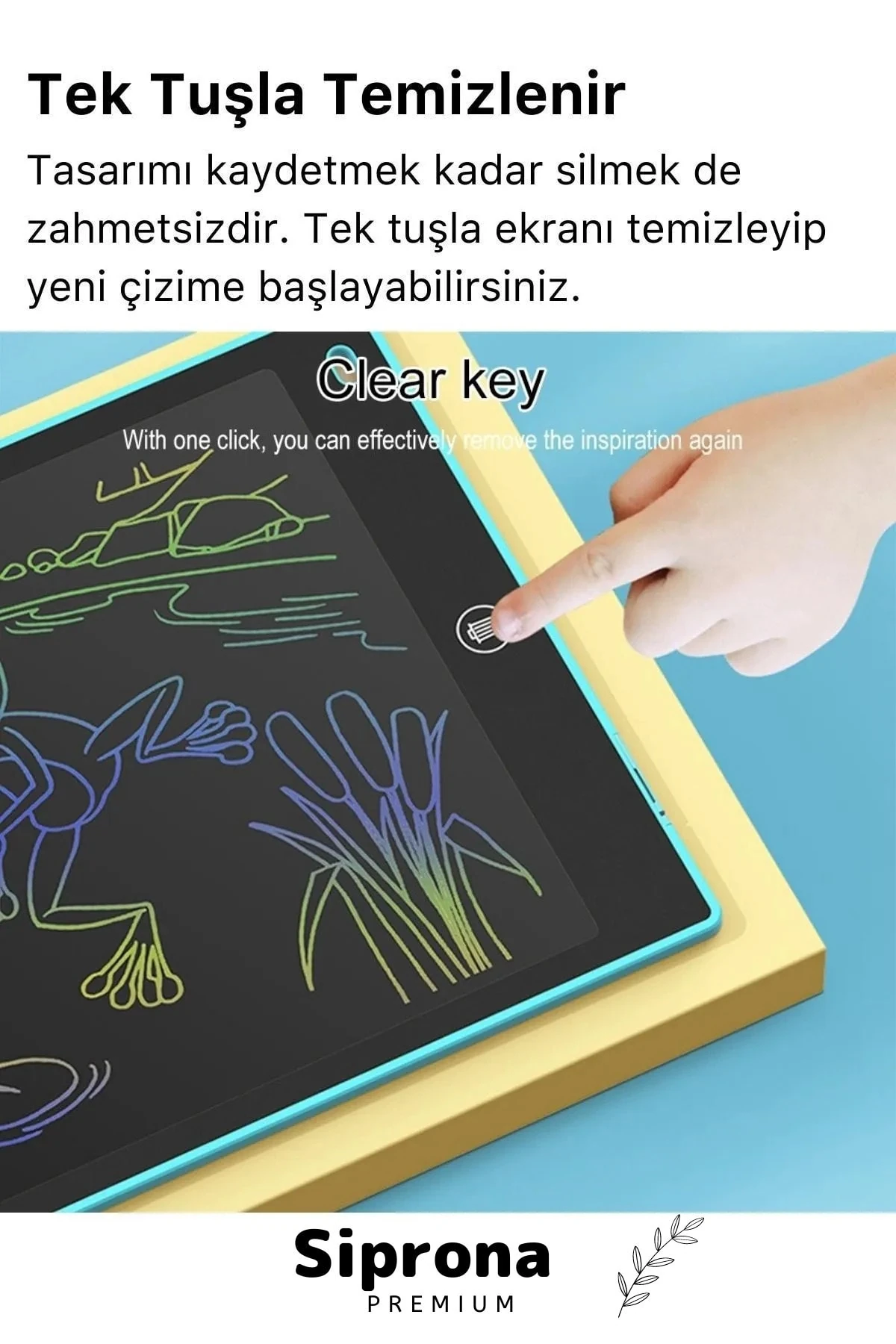 Lcd Ekranlı Kalemli Dijital Çizim Tableti Yazı Tahtası Boyama Resim Için Akıllı Çocuk Tablet 8,5 Inç