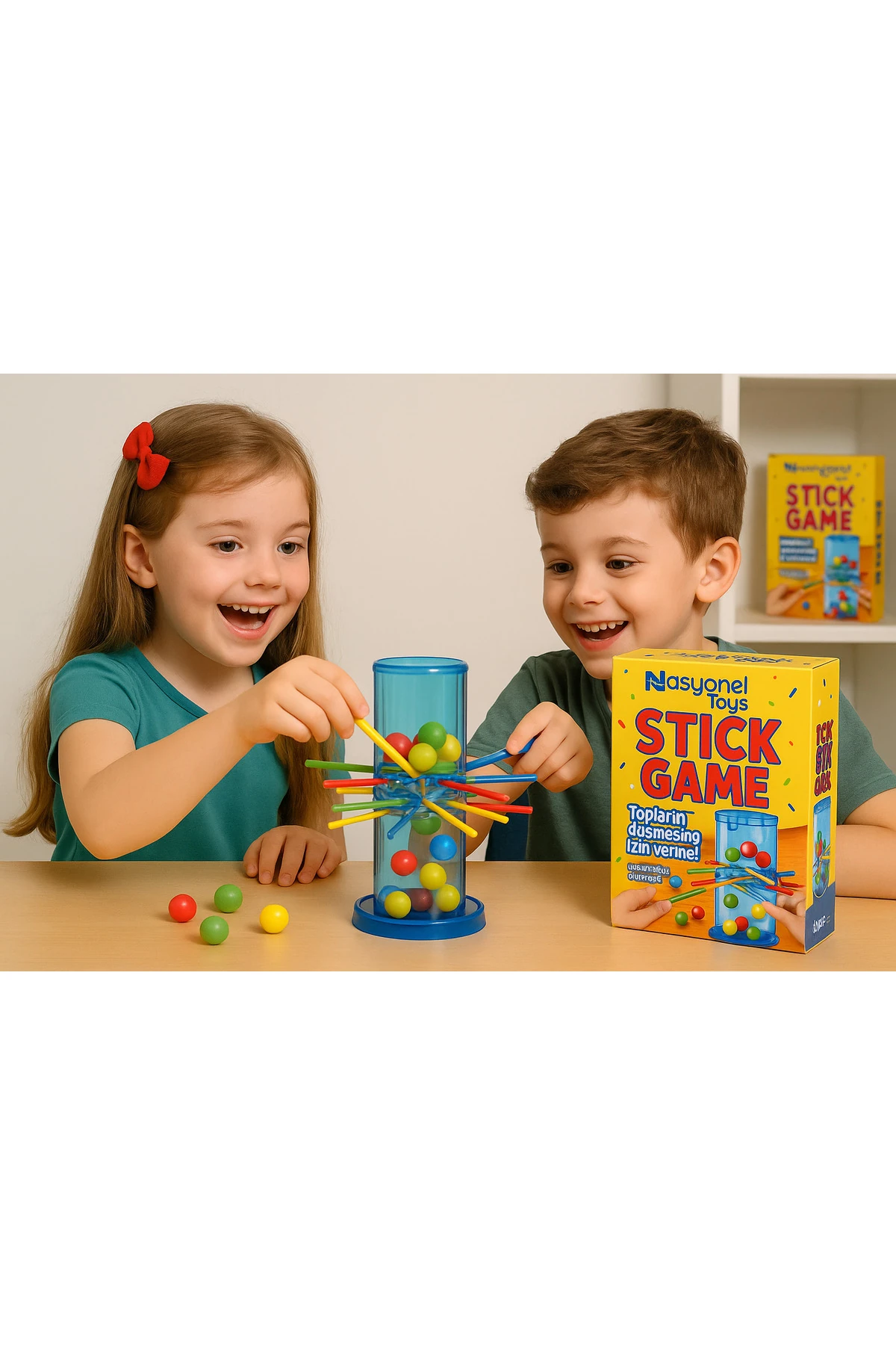 Pull The Stick Çubuk Çekme Topların Düşmesine İzin Verme Oyunu