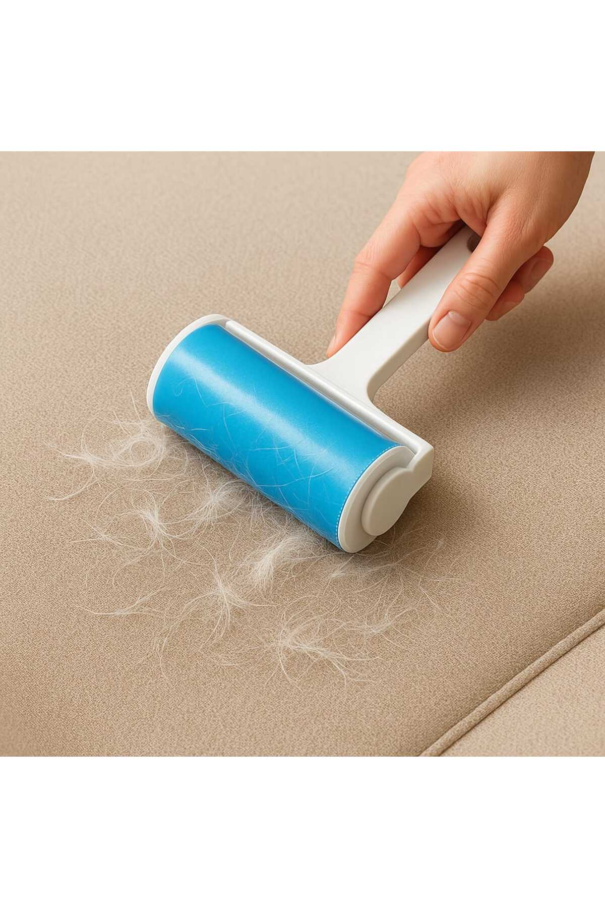 Tüy Toz Toplama Rulosu Yıkanabilir Elbise Halı Koltuk Kedi Köpek Hayvan Tüyü Temizleme Aparatı