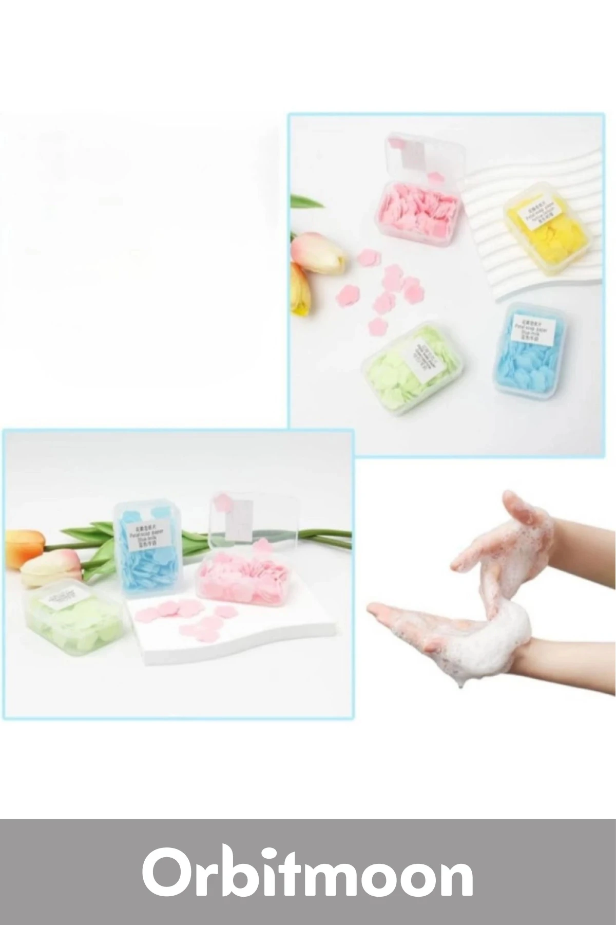 Özel Seri Dış Mekan Çok Dilimli Taşınabilir Kamp Çocuk Tuvalet Pratik Çiçek Desenli Sihirli Sabun