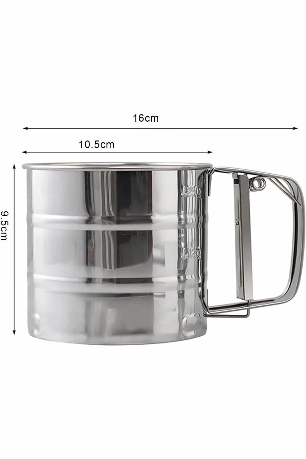 Metal Lüx Paslanmaz Çelik Pratik Un Eleği Pasta Malzemeleri, Paslanmaz Çelik Un Ve Şeker Eleği Elek