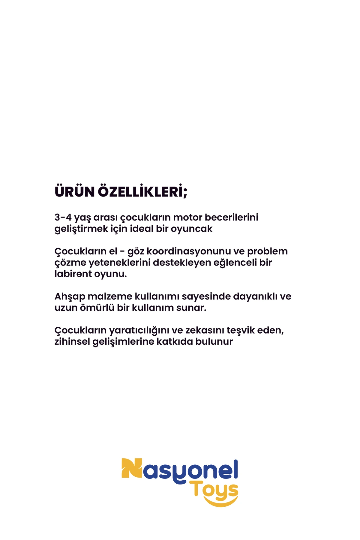 Çocuklar İçin Ahşap Joystick Labirent Oyunu – Eğitici Zeka ve Motor Gelişim Oyuncağı -