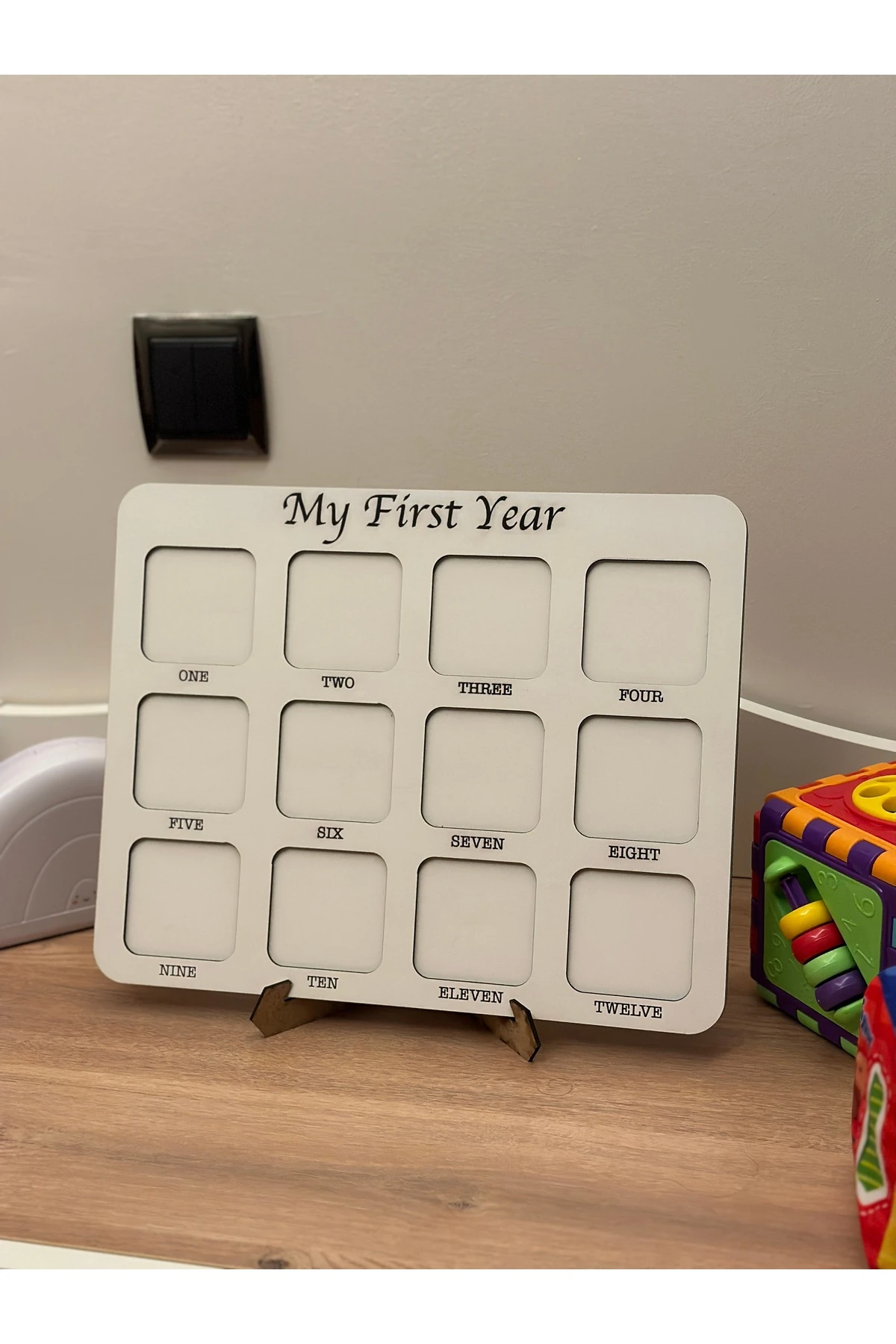 Doğduktan Sonra Ilk 12 Ay Tablo Görüntüleri Hatıra Çerçevesi Anne Bebek Hediyesi Anı Çerçevesi