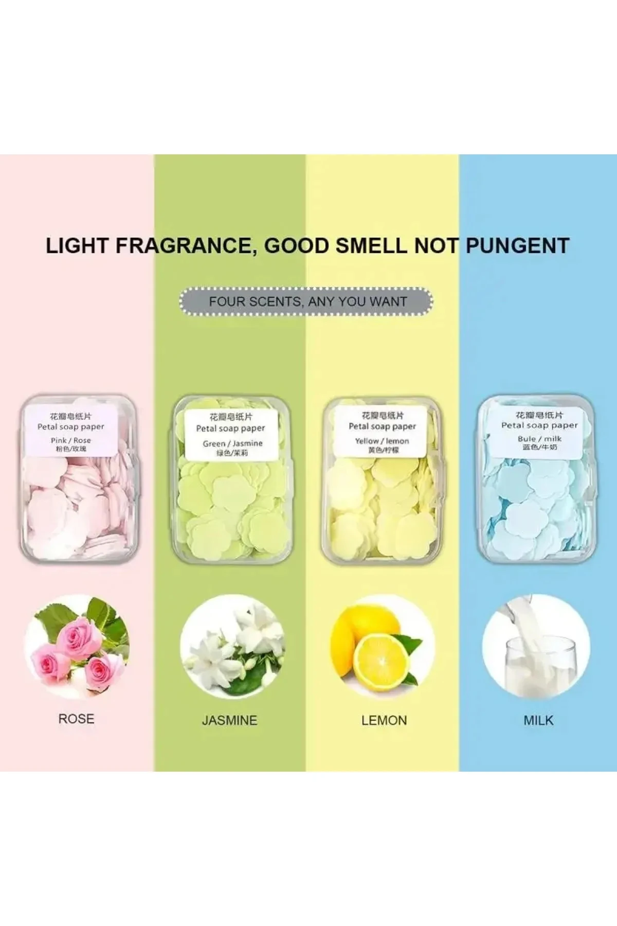 1 Kutu Parfümlü Eriyen Mini Kağıt Sabun Öğrenci Çocuk Okul Dezenfektan El Sabunu Kamp Piknik