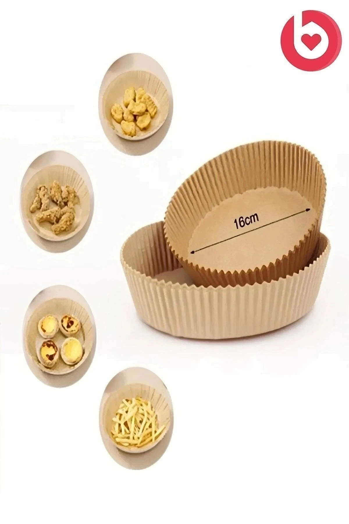 Air Fryer Pişirme Kağıdı 50 Adet Hava Fritözü,koza gift Pişirme Kağıdı Airfryer Yağsız Firitöz