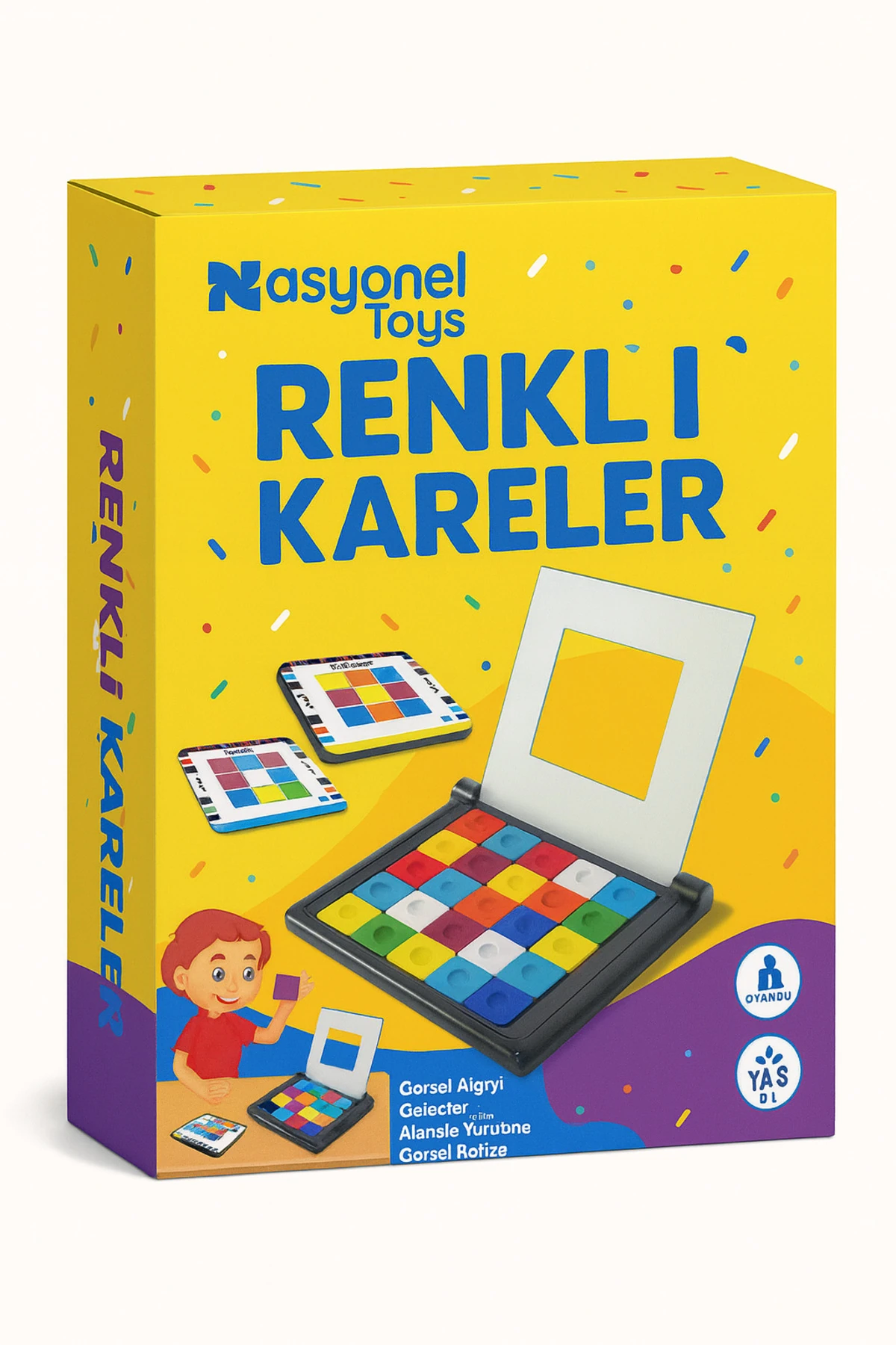 Renkli Kareler Tekli Zeka Oyunu - nasyoneltoys