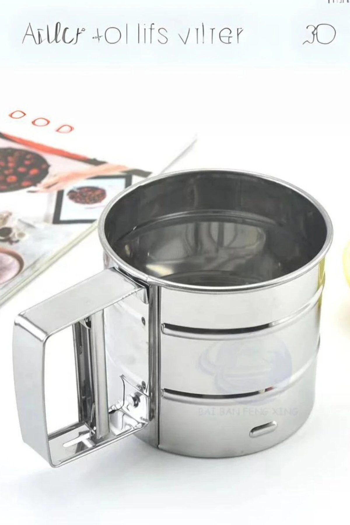 Metal Lüx Paslanmaz Çelik Pratik Un Eleği Pasta Malzemeleri, Paslanmaz Çelik Un Ve Şeker Eleği Elek