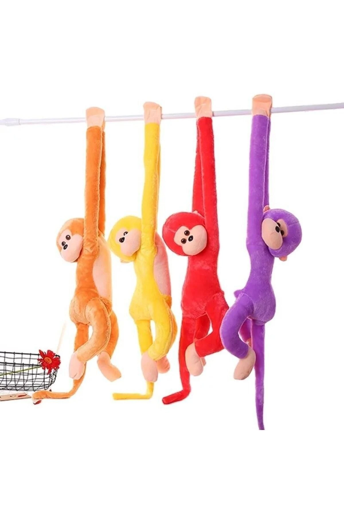 Elleri Yapışan Oyun Ve Uyku Arkadaşı Peluş Maymun Oyuncak Sarılan Maymun