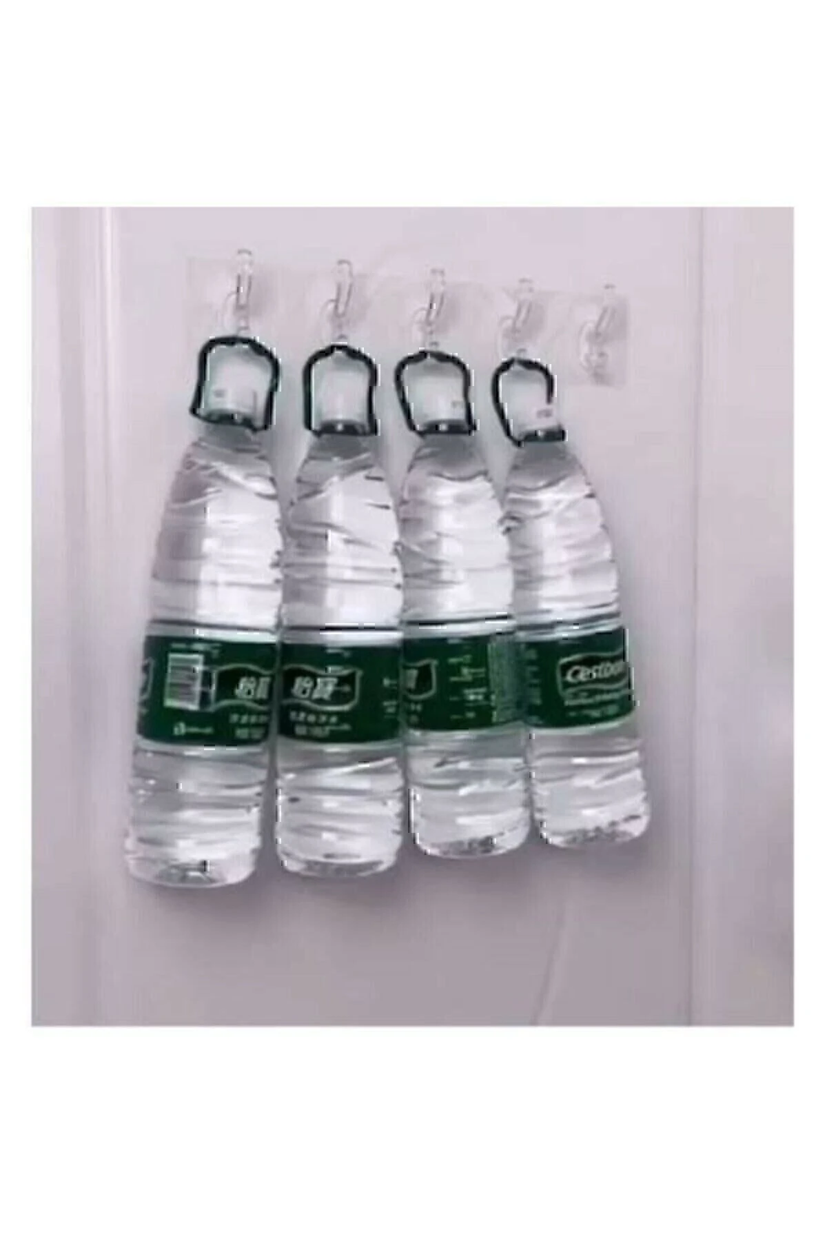 1 Adet Kendinden Yapışkanlı Güçlü Şeffaf 5li Askılık - Kapı Arkası Mutfak Duvar Banyo