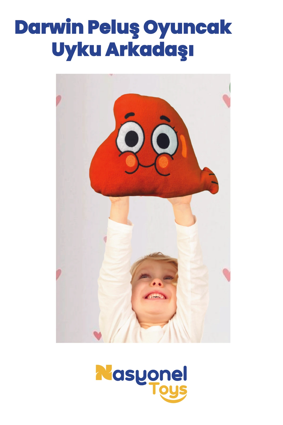 Darwin Peluş Oyuncak 35 cm - Yumuşak Boncuk Elyaf Doldurmalı Uyku Arkadaşı |