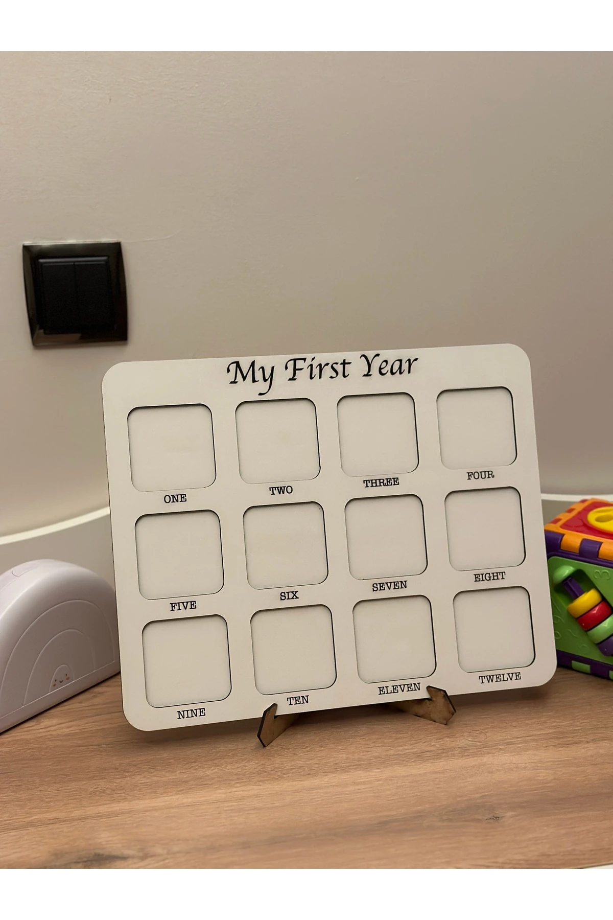 Doğduktan Sonra Ilk 12 Ay Tablo Görüntüleri Hatıra Çerçevesi Anne Bebek Hediyesi Anı Çerçevesi