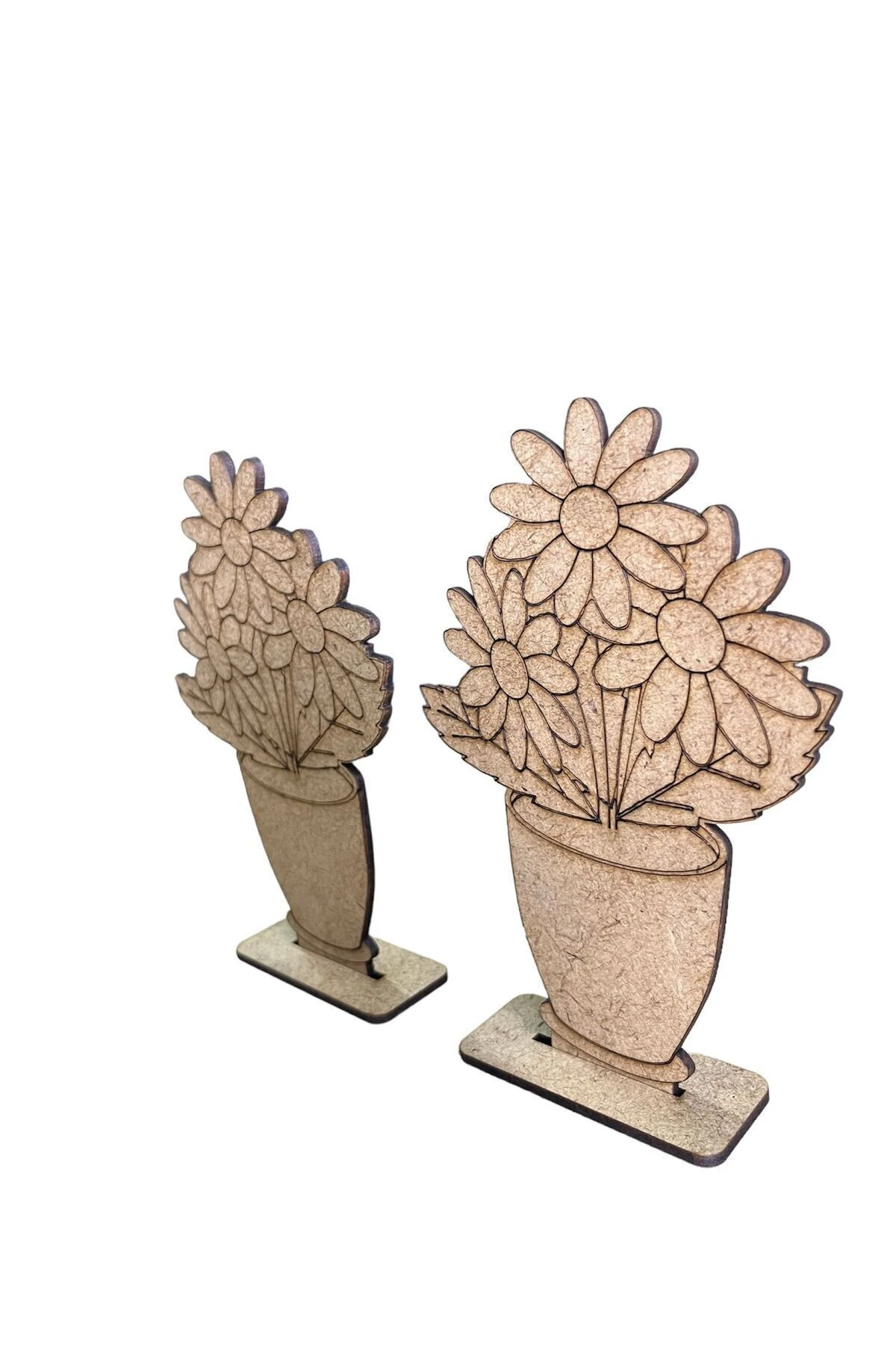 Vazolu Çiçek Ahşap Oyuncak ( 10 Adet )Aktivite Karne Hediyesi Yaz Okulu Kreş Anaokulu