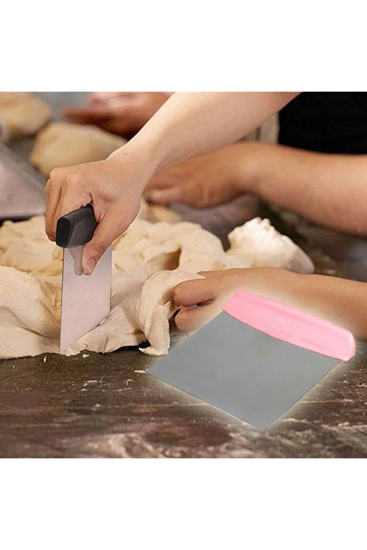 Paslanmaz Çelik Hamur Şekillendirici ve Kazıyıcı, Kolay Hamur Kesme Aparatı