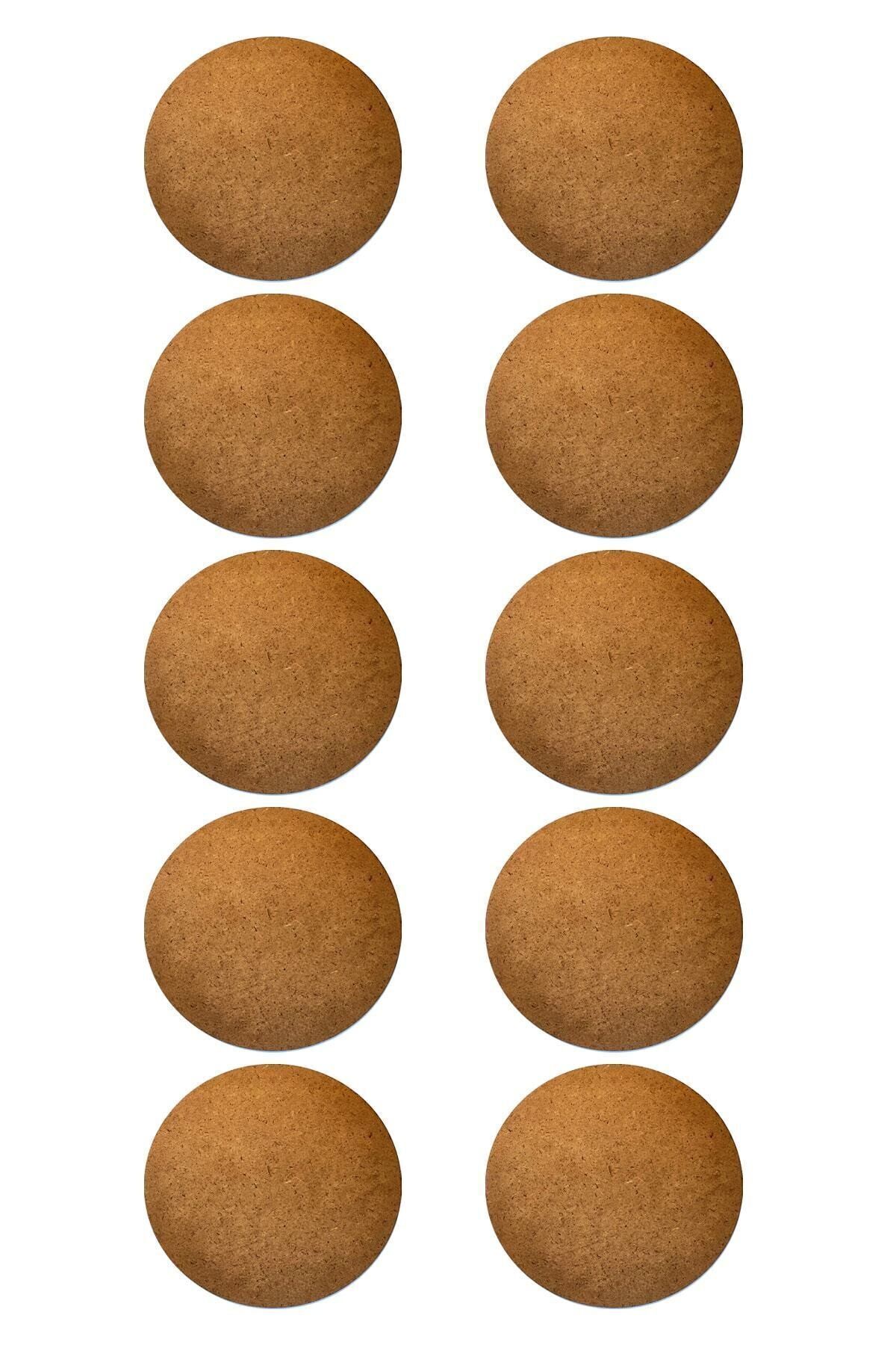 Supla Levha 10 Adet 3 Mm Ham Mdf 10 Cm Çap Yuvarlak Lazer Kesim