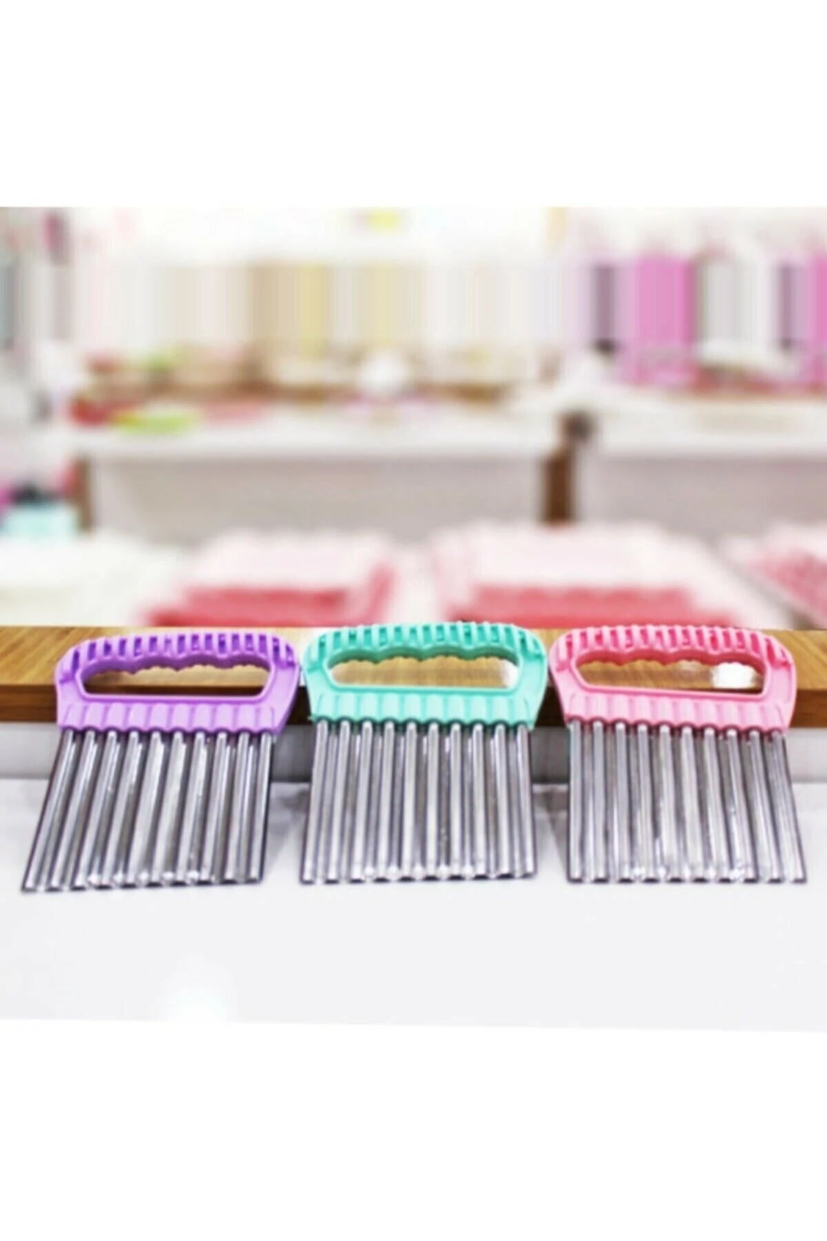 Şekilli sebze ve meyve dilimleyici, patates ve cips kesici araç