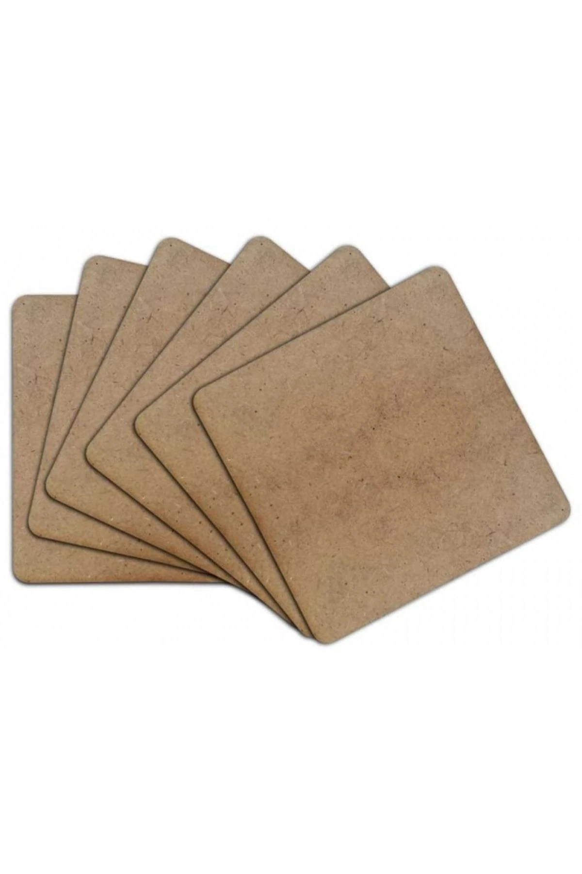 Ahşap Supla 10x10 Cm 3 Mm Ham Mdf Kare Lazer Kesim 20 Adet