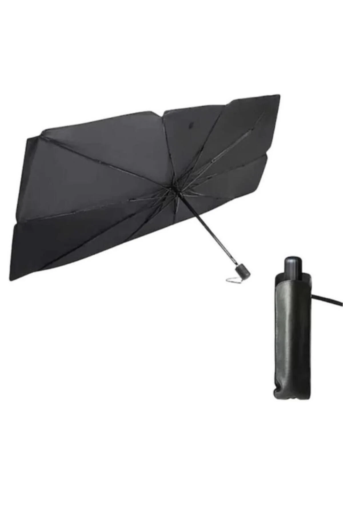 Araba Güneş Gölge Koruyucu Şemsiye Oto Ön Cam Güneşlik 145x 79 Cm