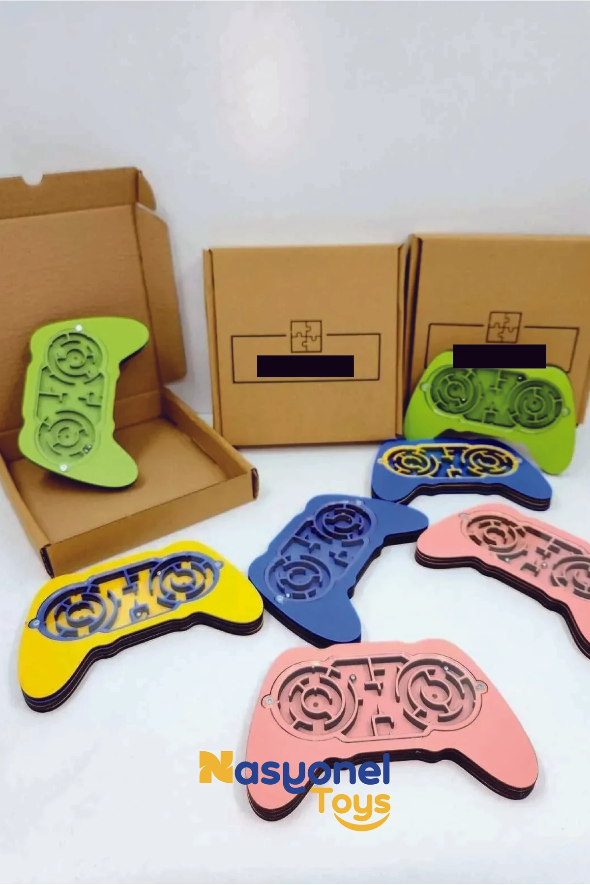 Çocuklar İçin Ahşap Joystick Labirent Oyunu – Eğitici Zeka ve Motor Gelişim Oyuncağı -