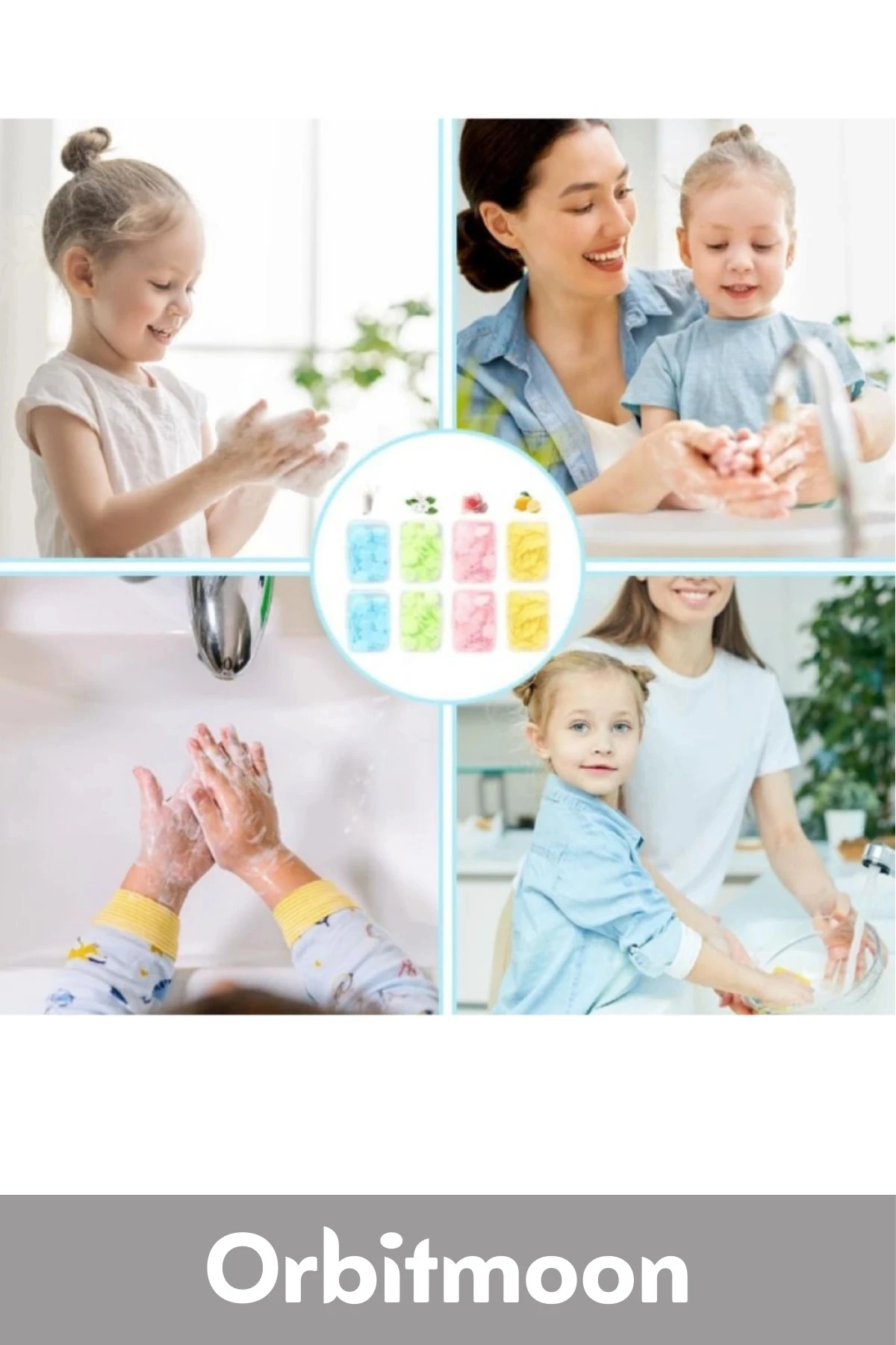 Özel Seri Dış Mekan Çok Dilimli Taşınabilir Kamp Çocuk Tuvalet Pratik Çiçek Desenli Sihirli Sabun