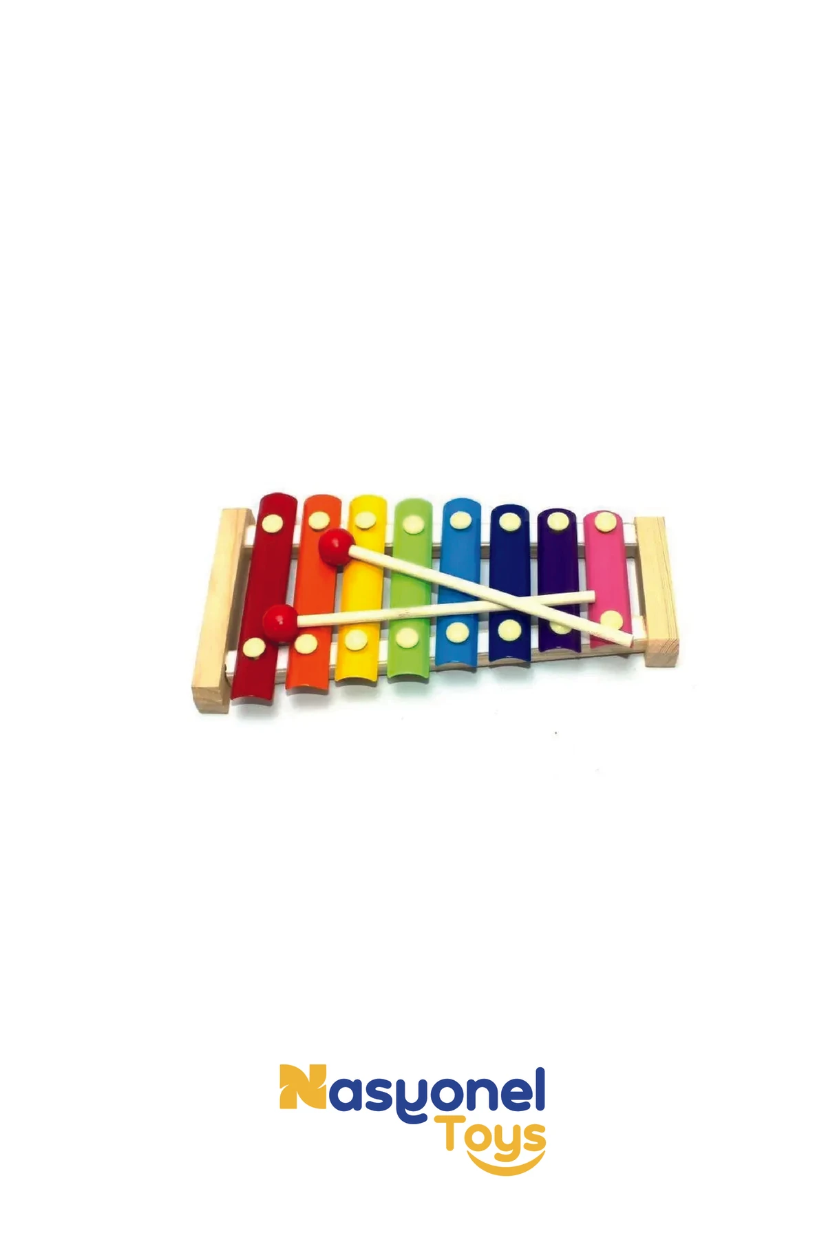 Ahşap Ksiloform 8 Tuşlu Renkli Müzik Oyuncağı – 3-6 Yaş Eğitici Enstrüman