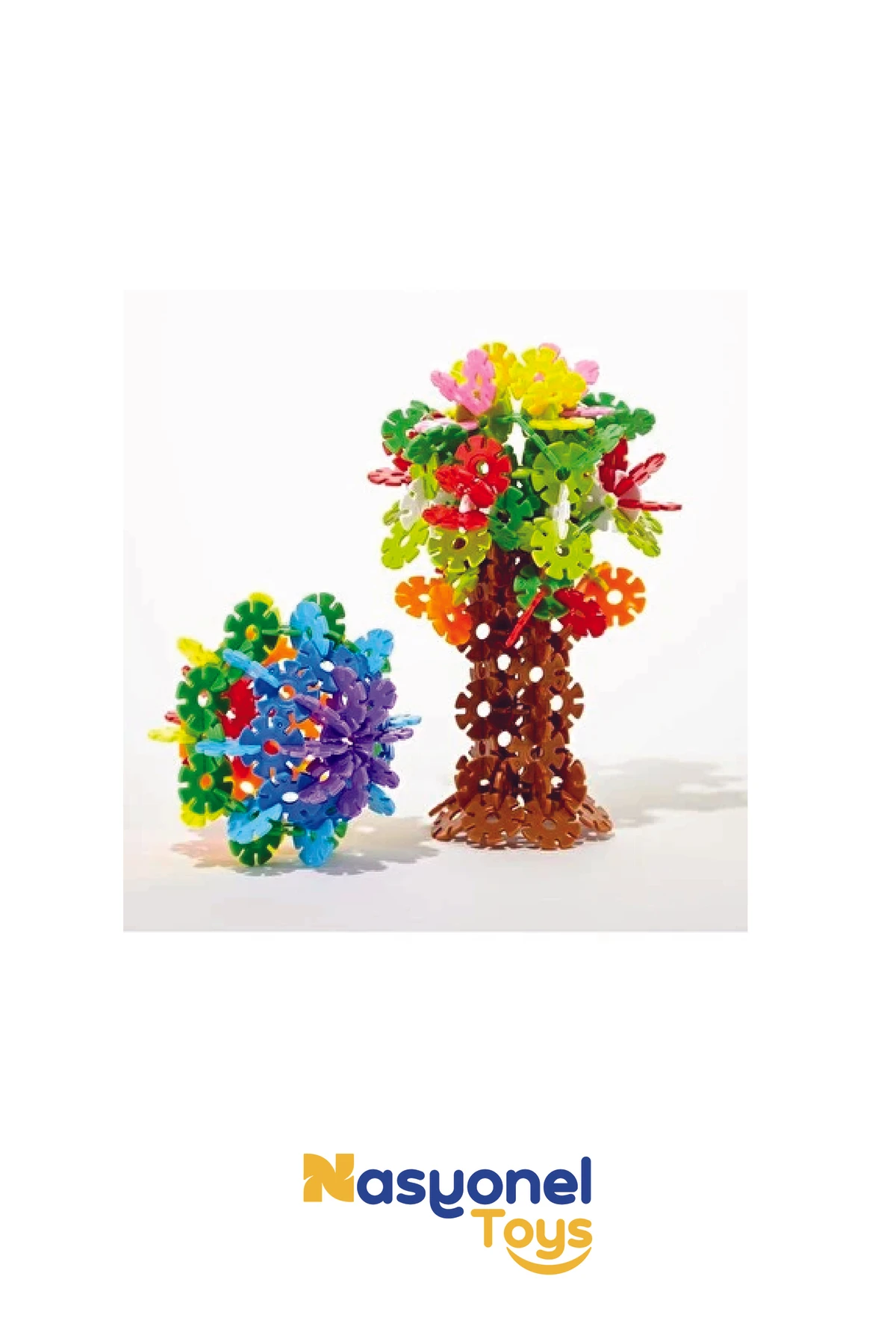 200 Parça Yaratıcı Disk Yapı Oyuncağı – Eğitici Set – Renkli Zeka Geliştirici Oyun –