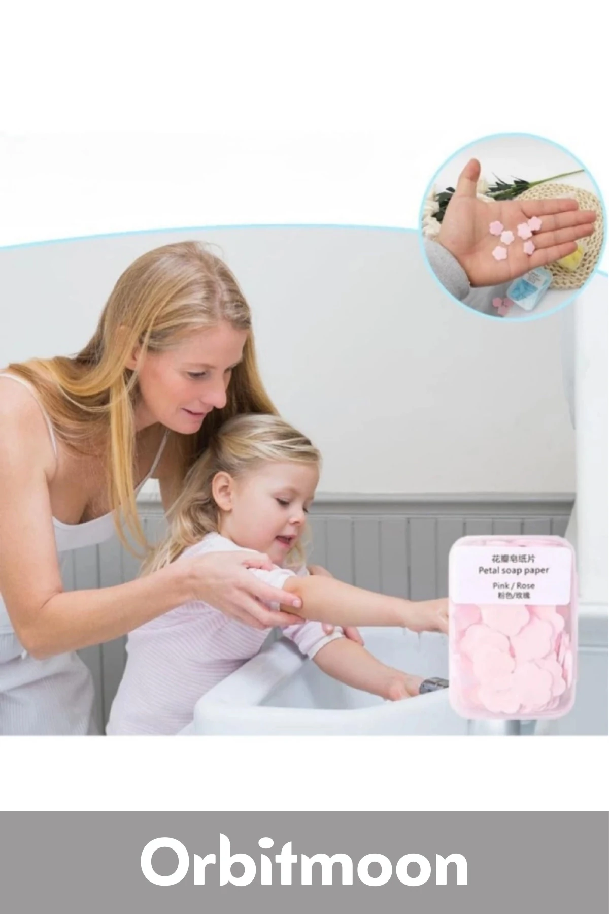 Özel Seri Dış Mekan Çok Dilimli Taşınabilir Kamp Çocuk Tuvalet Pratik Çiçek Desenli Sihirli Sabun