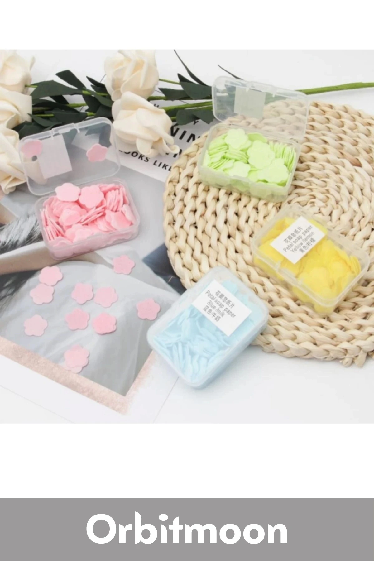 Özel Seri Dış Mekan Çok Dilimli Taşınabilir Kamp Çocuk Tuvalet Pratik Çiçek Desenli Sihirli Sabun