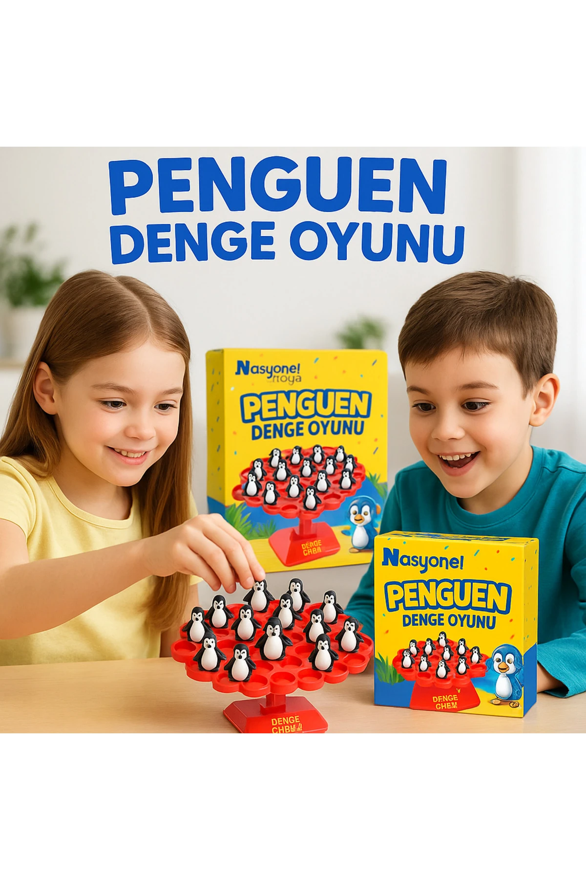 Penguen Balance Denge Oyunu Eğitici Eğlenceli Aile Arkadaş Çocuk Kutu Oyunu - nasyoneltoys