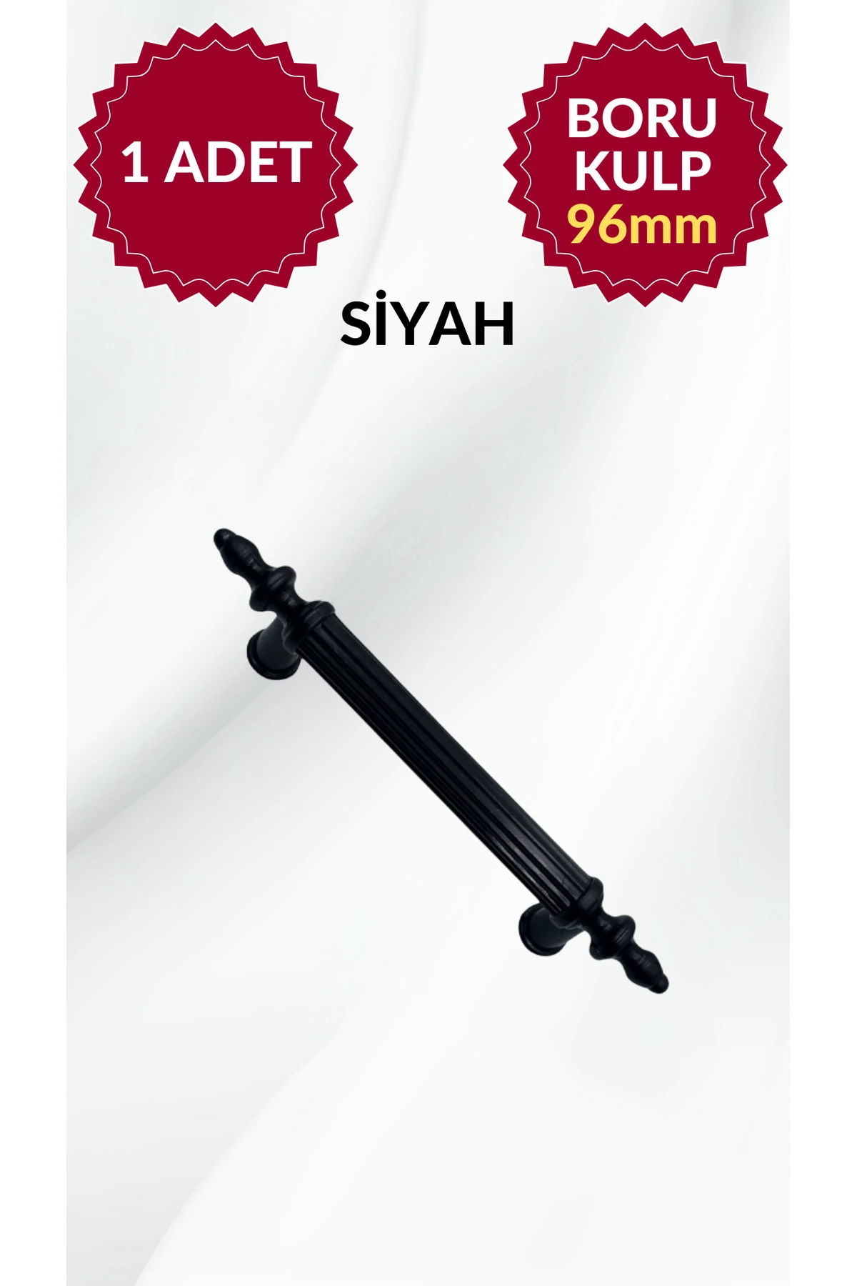 96 Mm Siyah Plastik Mobilya Dolap Çekmece Boru Kulp – Şık Ve Dayanıklı Tasarım