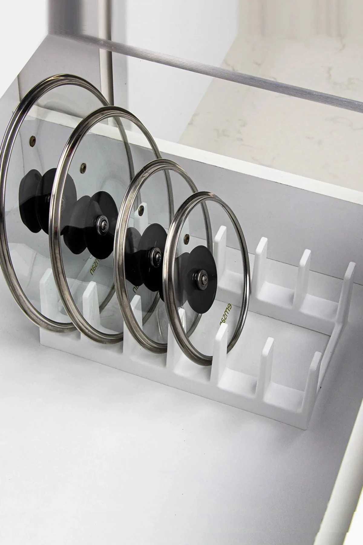 Gondol Plastik 6 Bölmeli Dolap Içi Tencere Kapak Düzenleyici G-234. - Plastik