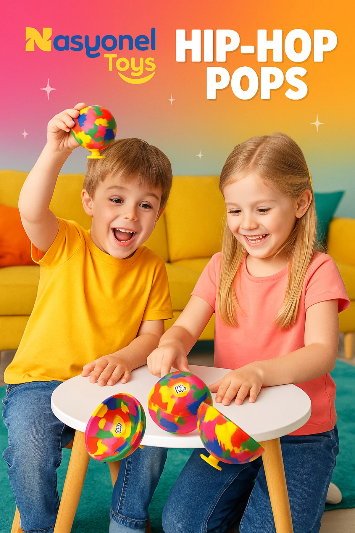 Hip-Hop Pops Çocuk Oyuncak Topu – Zıplayan Eğlenceli Top -