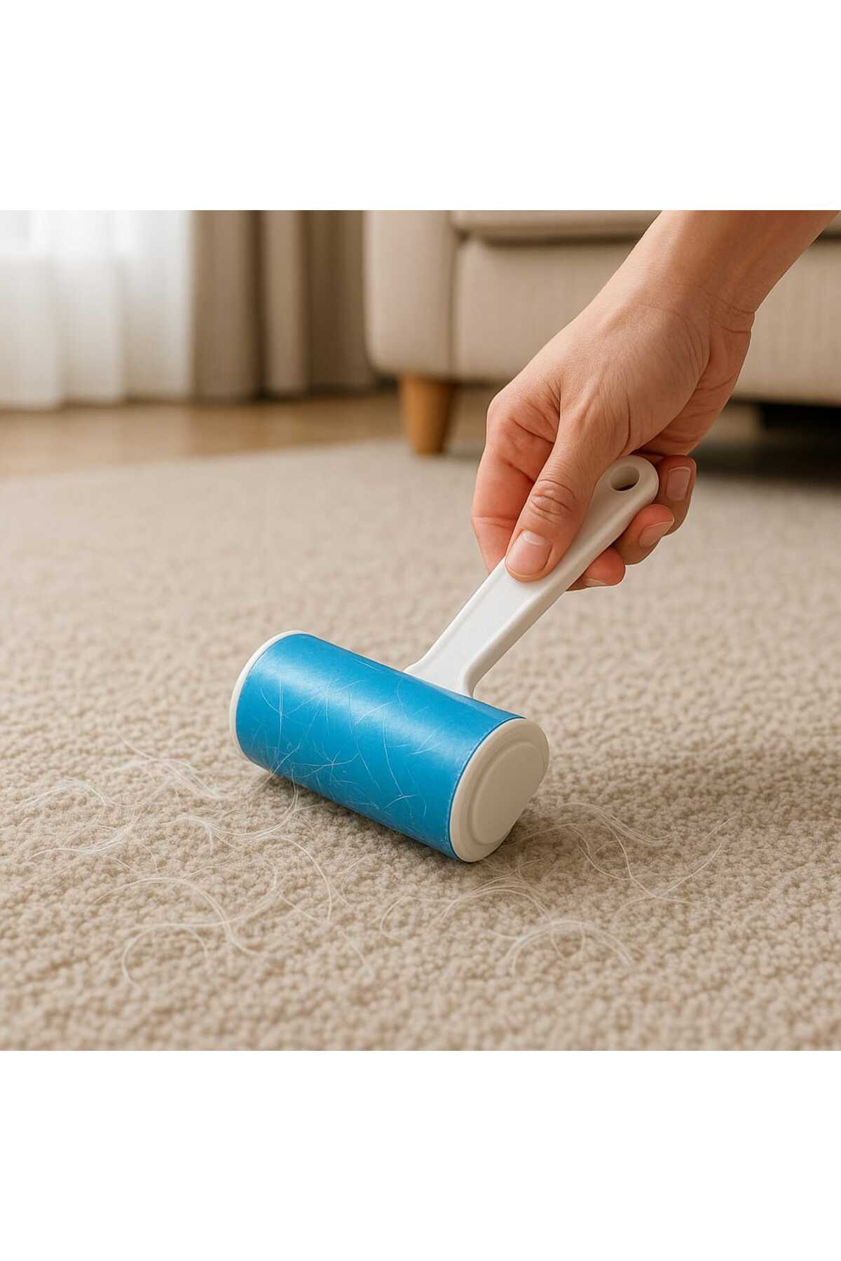 Tüy Toz Toplama Rulosu Yıkanabilir Elbise Halı Koltuk Kedi Köpek Hayvan Tüyü Temizleme Aparatı