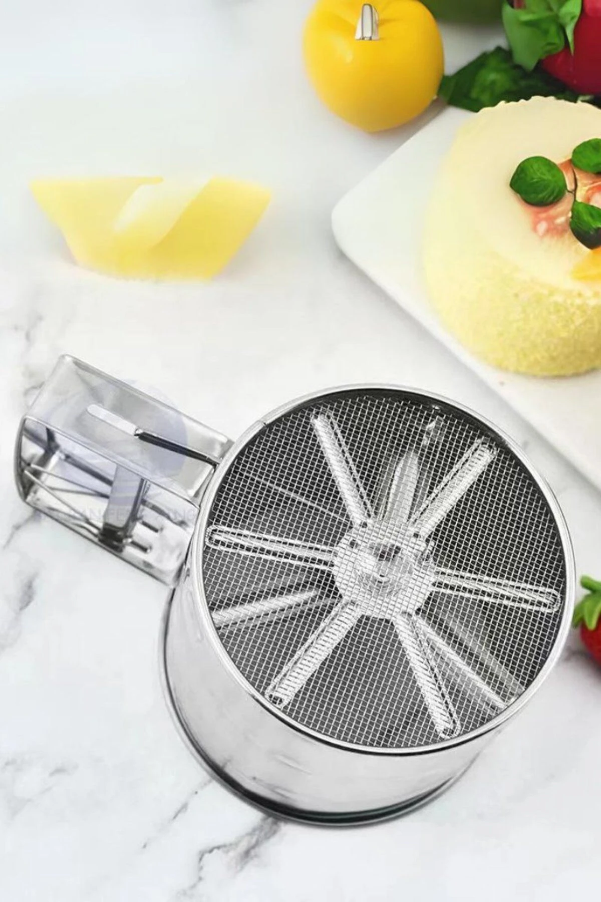 Metal Lüx Paslanmaz Çelik Pratik Un Eleği Pasta Malzemeleri, Paslanmaz Çelik Un Ve Şeker Eleği Elek