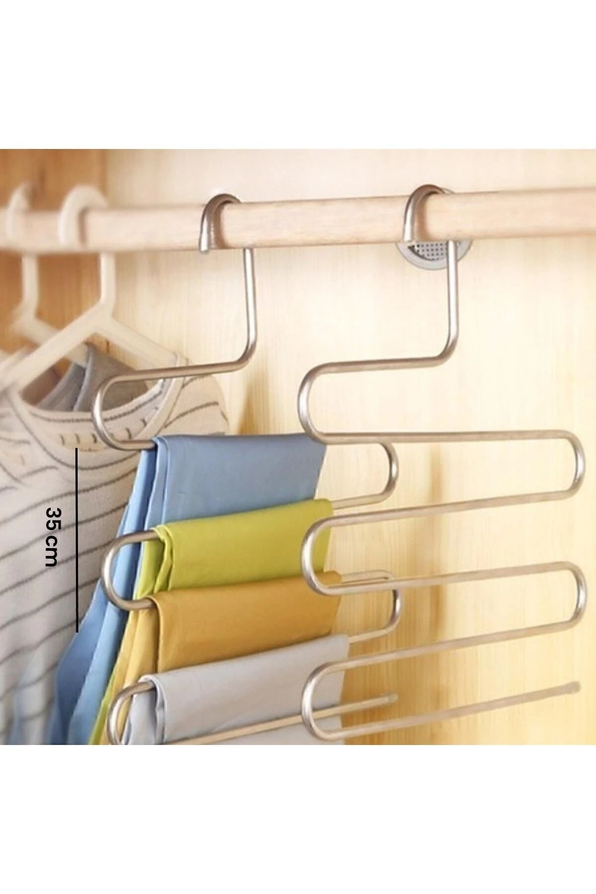 5 Katlı Metal Pantolon Askısı