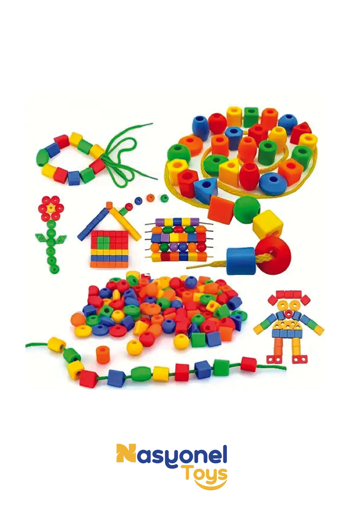 Line Up Boncuk Dizme Oyunu 30 Parça | Eğitici El-Göz Koordinasyon Oyuncağı |