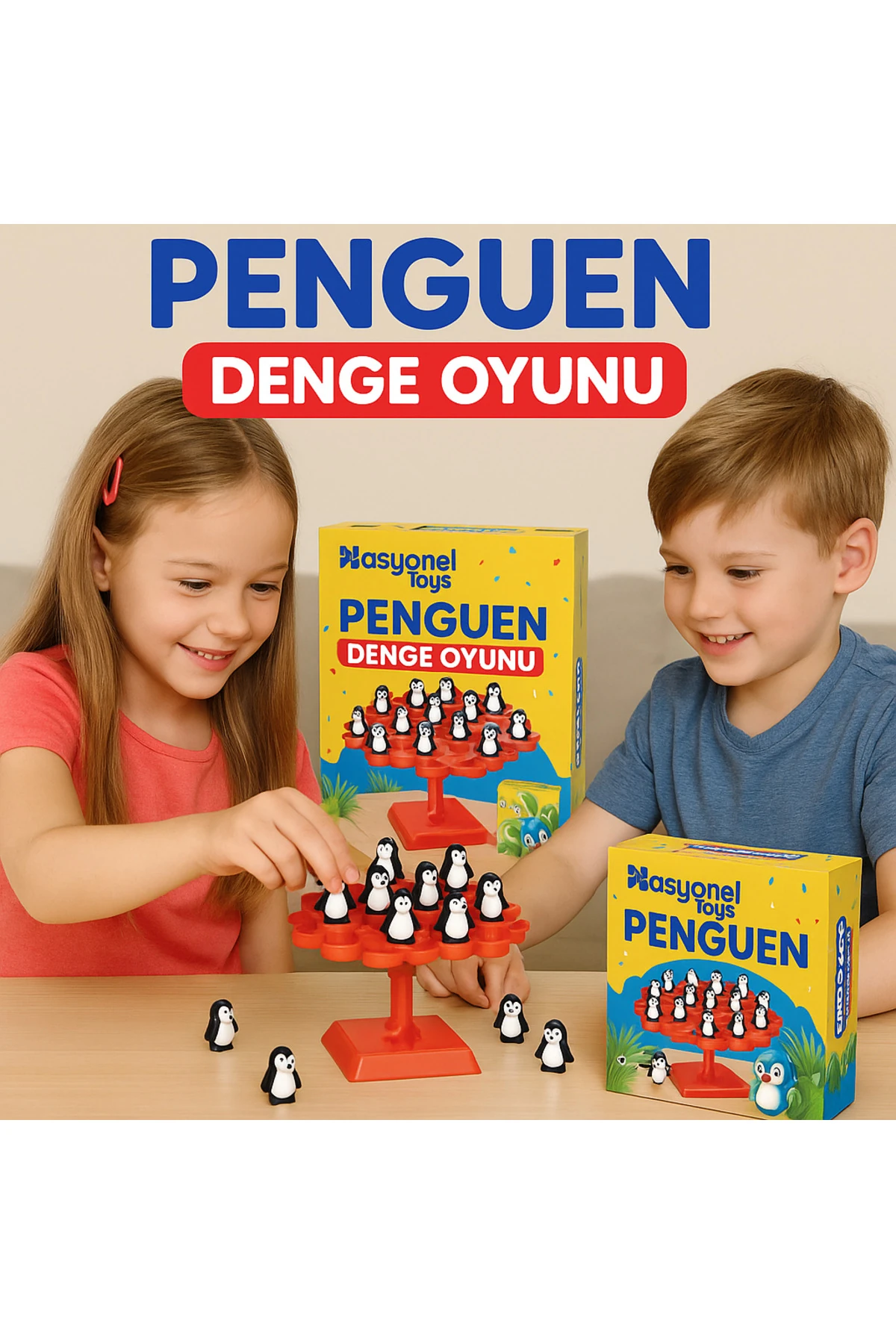 Penguen Balance Denge Oyunu Eğitici Eğlenceli Aile Arkadaş Çocuk Kutu Oyunu - nasyoneltoys