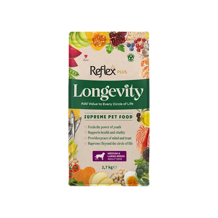 Reflex Plus Longevity Orta ve Büyük Irk Yetişkin Köpek Maması 2700 gr