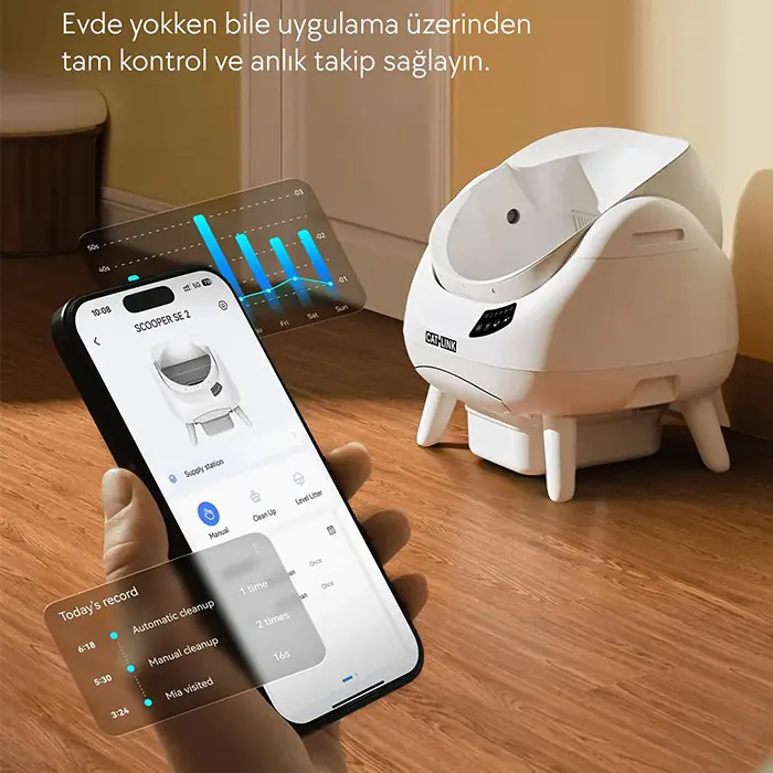 Catlink Scooper Open-X Üstü Açık Otomatik Kedi Tuvaleti Beyaz