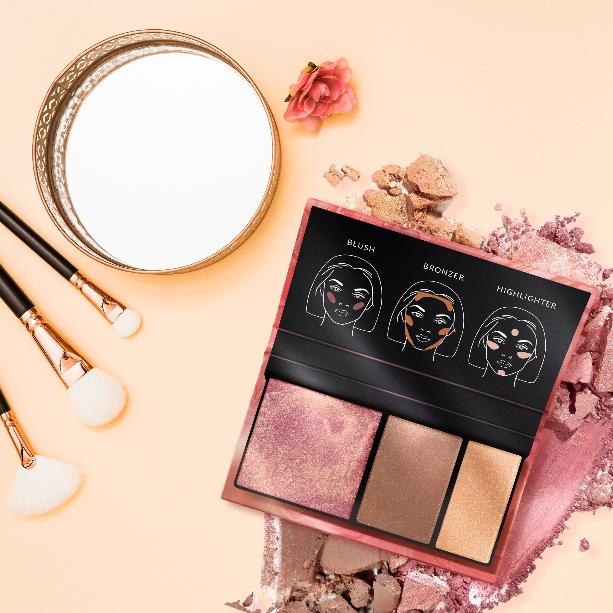 Avon Ultra Colour 3'ü 1 Arada Yüz Paleti- SUN KISSED