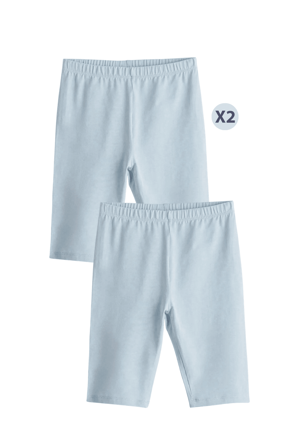 Kids Mavi Basic Beli Lastikli Kız Çocuk 2 li Şort  11-12 Yaş